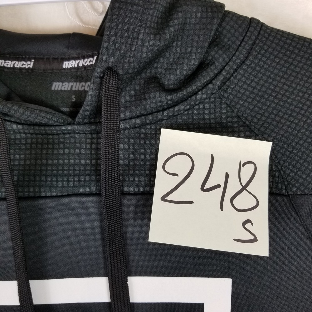 Marucci Mens Black Performance Baseball Hoodie Sweatshirt Size S Graphic Logo - Picture 7 of 7